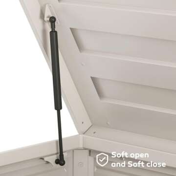 MIRADOR 281 Gallon Large Outdoor Metal Deck Box with Wheels, Storage Box with Lid for Patio Furnitur...