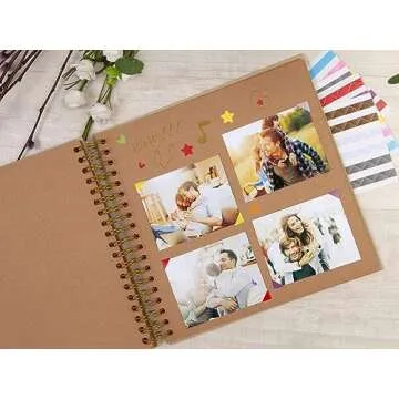 Potricher DIY 10x10 Scrapbook Photo Album for Memories