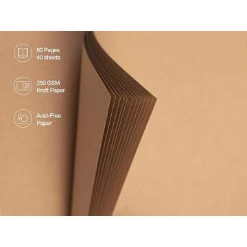 Potricher DIY 10x10 Scrapbook Photo Album for Memories