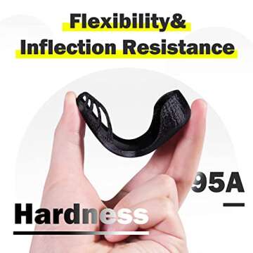 Geeetech 95A Black TPU Filament 1.75mm - Flexible & Durable 3D Printing