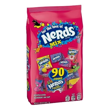 Nerds Halloween Candy Mix 90ct Bag for Trick or Treating