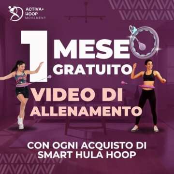 Swiss Activa+ S4.S Quiet Weighted Hula Hoop for Adults with Weight Ball -60-112cm- Hula Hoop with We...