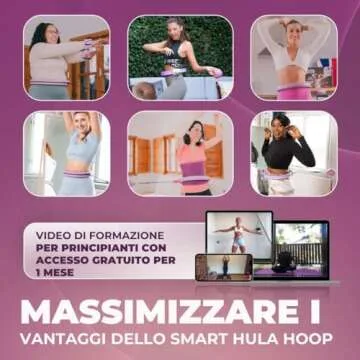 Swiss Activa+ S4.S Quiet Weighted Hula Hoop for Adults with Weight Ball -60-112cm- Hula Hoop with Weight Ball - Infinity Hoop - Fitness Hula Hoops - Exercise Hoop with Ball - Smart Weighted Hula Hoop