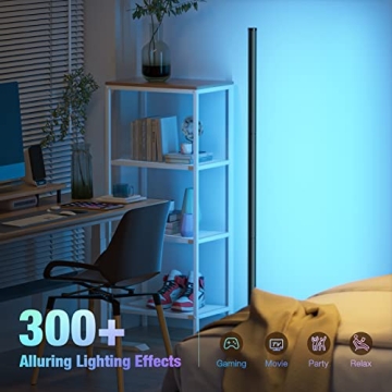bedee LED Corner Floor Lamp with RGB Colors and Music Sync