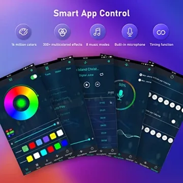 bedee LED Corner Floor Lamp with RGB Colors and Music Sync