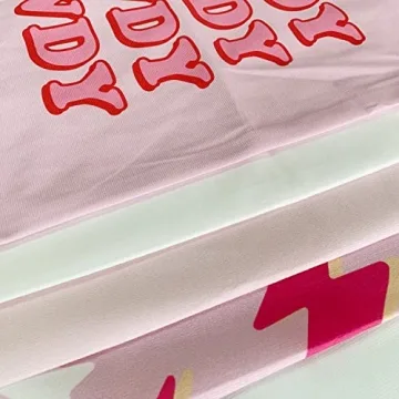 Heilkee Preppy Throw Pillow Covers Set of 4 Hot Pink Decor