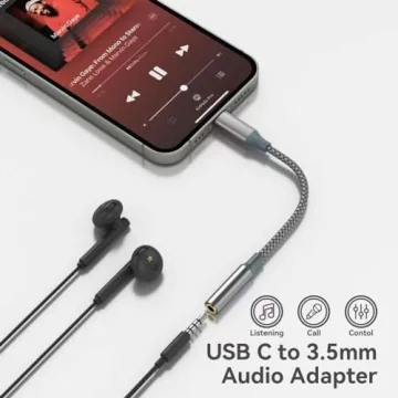 USB C to Aux Audio Dongle | Type C to 3.5mm Adapter