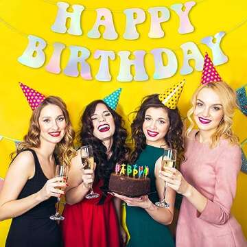 NANAGALI Happy Birthday Foil Banner - Stylish Party Decor