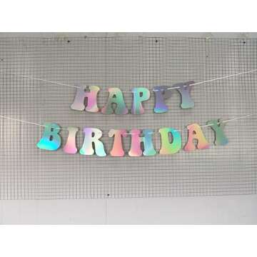 NANAGALI Happy Birthday Foil Banner - Stylish Party Decor