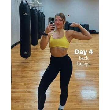 Aoxjox Women's Workout Sports Bras Fitness Backless Padded Ivy Low Impact Bra Yoga Crop Tank Top (Vibrant Yellow, Large)