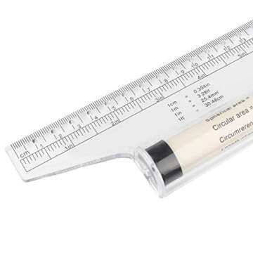 MyLifeUNIT Multi-Purpose Drawing Parallel Rolling Ruler, 12 Inch Drawing Design Ruler for Measuring, Drafting
