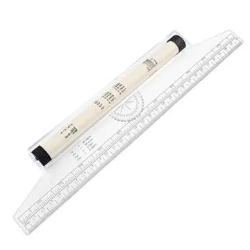 MyLifeUNIT Multi-Purpose Drawing Parallel Rolling Ruler, 12 Inch Drawing Design Ruler for Measuring, Drafting