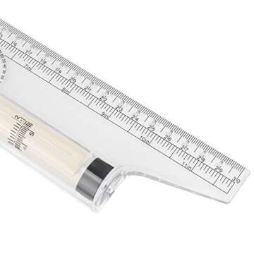 MyLifeUNIT Multi-Purpose Drawing Parallel Rolling Ruler, 12 Inch Drawing Design Ruler for Measuring, Drafting