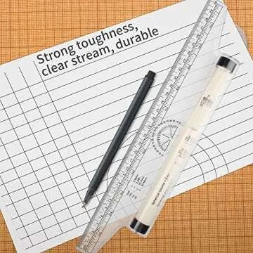 MyLifeUNIT Multi-Purpose Drawing Parallel Rolling Ruler, 12 Inch Drawing Design Ruler for Measuring, Drafting