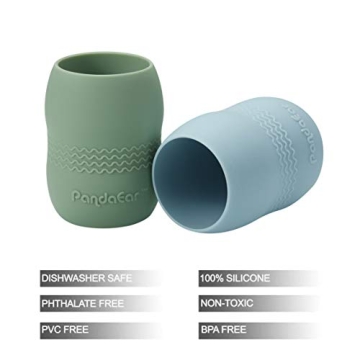 PandaEar Silicone Training Cups for Toddlers - Safe & Durable