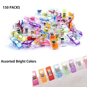 150 PCS Multipurpose Sewing Clips for Crafting and Quilting