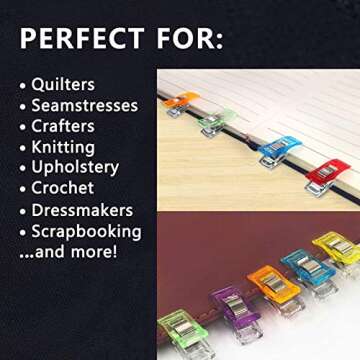 150 PCS Multipurpose Sewing Clips for Crafting and Quilting