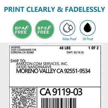 Premium JADENS Thermal Labels 4x6 for Shipping & Organization