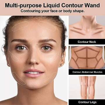 FV Liquid Contour Stick, Lightweight & Blendable Cream Contour Wand with Natural Finish, Long Lasting Liquid Bronzer Stick for Face Shaping, Vegan & Cruelty-free, 05 Brown