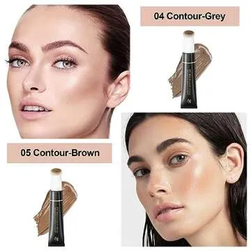 FV Liquid Contour Stick, Lightweight & Blendable Cream Contour Wand with Natural Finish, Long Lasting Liquid Bronzer Stick for Face Shaping, Vegan & Cruelty-free, 05 Brown