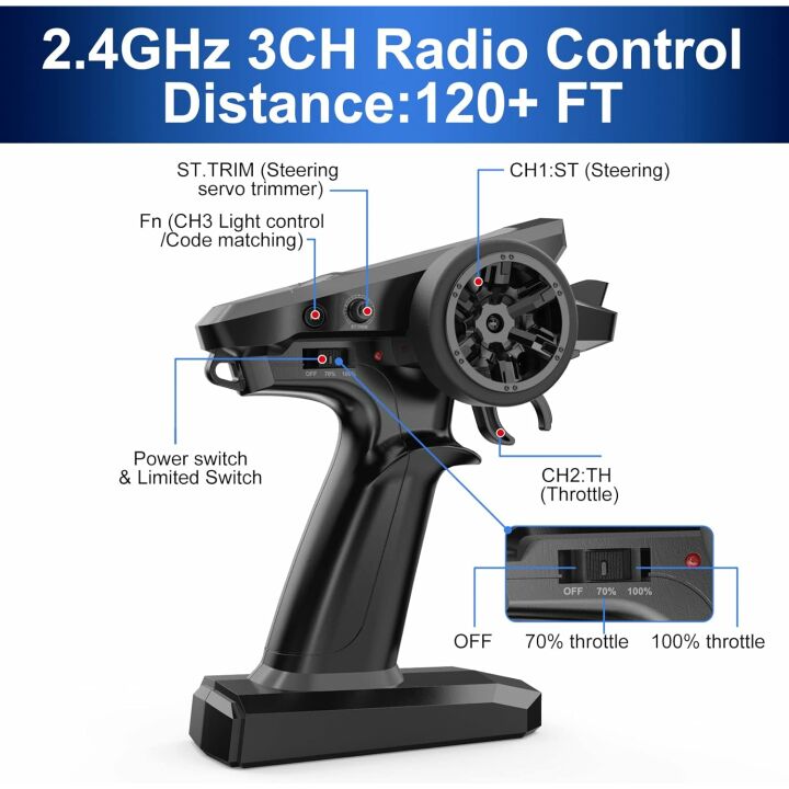 HYPER GO H16BM Brushless RC Car - 42mph Speed