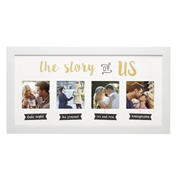 Kate & Milo The Story of Us Wedding Collage Picture Frame - Romantic Keepsake