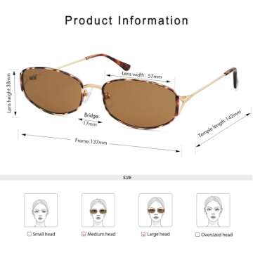 Appassal Retro Oval Sunglasses with UV Protection