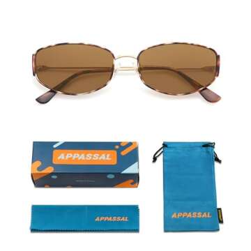 Appassal Retro Oval Sunglasses with UV Protection