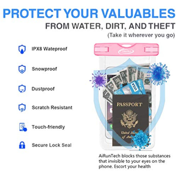 AiRunTech Waterproof Phone Pouch for Beach Activities