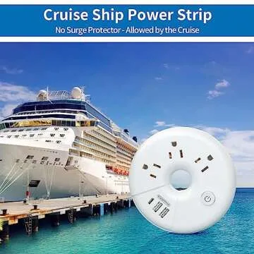 Compact NTONPOWER Travel Power Strip with USB Ports