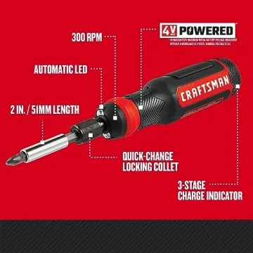 4V Electric Screwdriver with LED Light for Fast Tasks