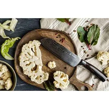 Yatoshi 7 Knife Set - Pro Kitchen Knife Set Ultra Sharp High Carbon Stainless Steel with Ergonomic Handle