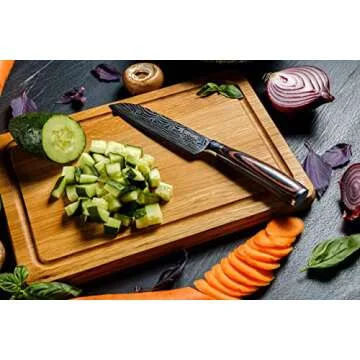 Yatoshi 7 Knife Set - Pro Kitchen Knife Set Ultra Sharp High Carbon Stainless Steel with Ergonomic Handle