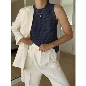 Famulily Summer Knit Sleeveless Top Women's Crochet Design