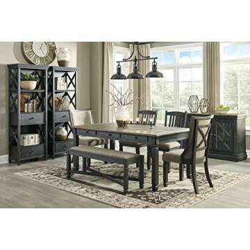 Signature Design by Ashley Tyler Creek Urban Farmhouse Dining Room Buffet Cabinet or Server, Almost Black