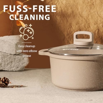 CAROTE Non Stick Pots and Pans Set 16Pcs Cookware Set