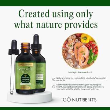 Go Nutrients Vegan B12 Drops - High Potency Energy Boost
