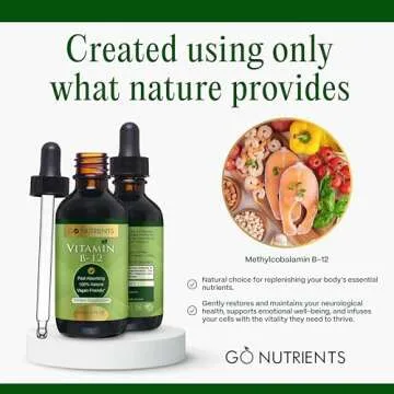 Go Nutrients Vegan B12 Drops - High Potency Energy Boost