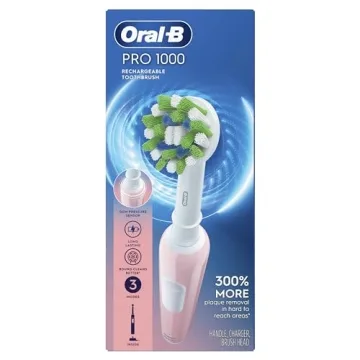 Oral-B Pro 1000 Pink Electric Toothbrush Superior Plaque Removal