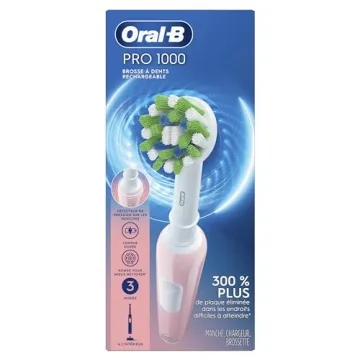 Oral-B Pro 1000 Pink Electric Toothbrush Superior Plaque Removal
