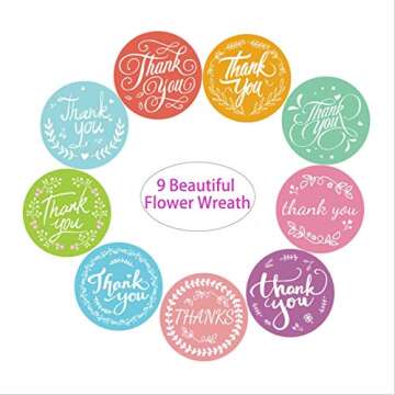PMCDS2G Thank You Stickers Roll for Gift Décor