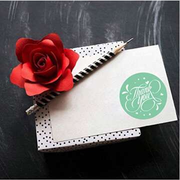 PMCDS2G Thank You Stickers Roll for Gift Décor