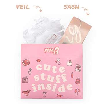 xo, Fetti Bachelorette Party Kit - Rose Gold Sash & Veil
