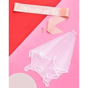 xo, Fetti Bachelorette Party Kit - Rose Gold Sash & Veil