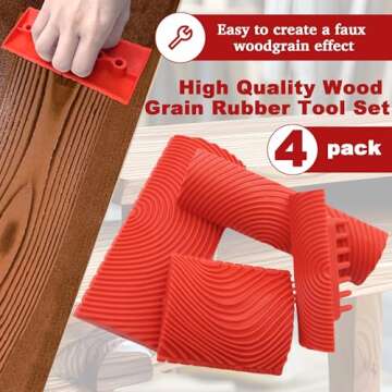 LUTQ Wood Grain Tool - Natural Woodgrain Maker for Decorative Painting Premium Wood Graining Tool Se...