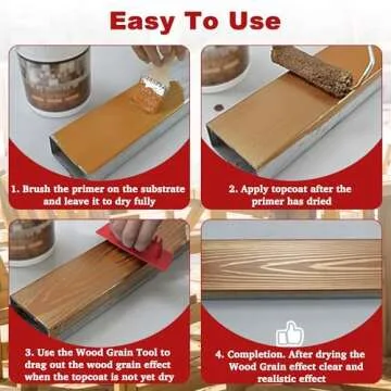 LUTQ Wood Grain Tool - Natural Woodgrain Maker for Decorative Painting Premium Wood Graining Tool Set Enhance Your DIY Projects with Wood Grain Patterns