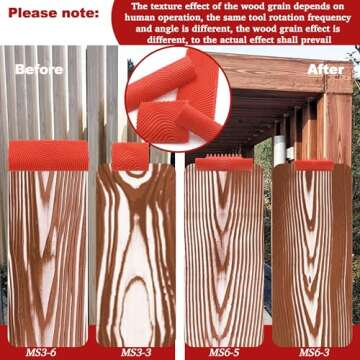 LUTQ Wood Grain Tool - Natural Woodgrain Maker for Decorative Painting Premium Wood Graining Tool Set Enhance Your DIY Projects with Wood Grain Patterns