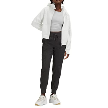 Stylish LASLULU Womens Fleece Zipper Hoodie for Comfort