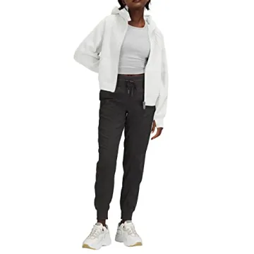 Stylish LASLULU Womens Fleece Zipper Hoodie for Comfort