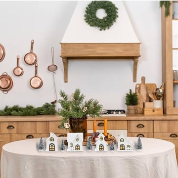 Ovootok Christmas Sculpture Set: LED Houses & Trees